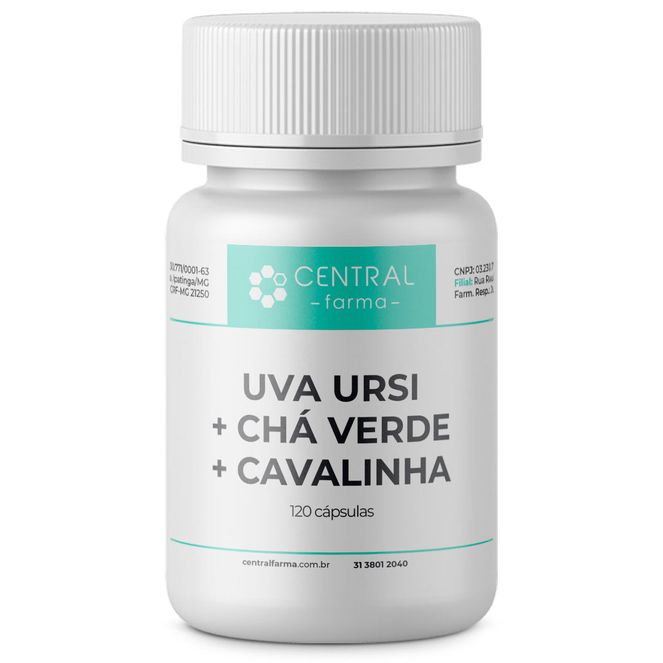 Uva-Ursi---Cha-Verde---Cavalinha---120-Capsulas Uva-Ursi---Cha-Verde---Cavalinha---120-Capsulas