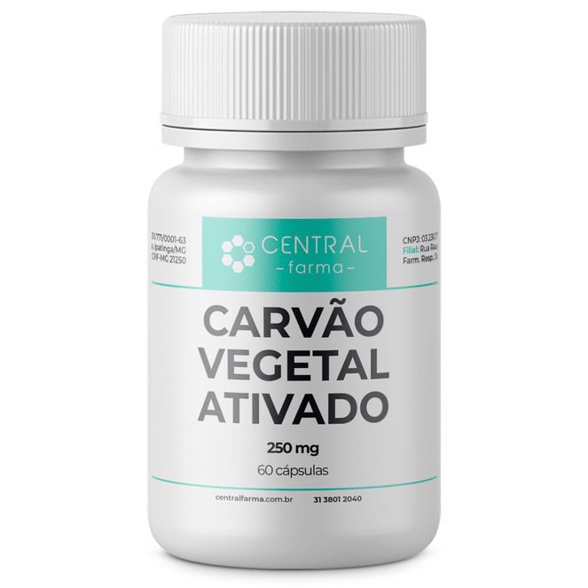 Carvao-Vegetal-Ativado-250mg-60-Capsulas Carvao-Vegetal-Ativado-250mg-60-Capsulas