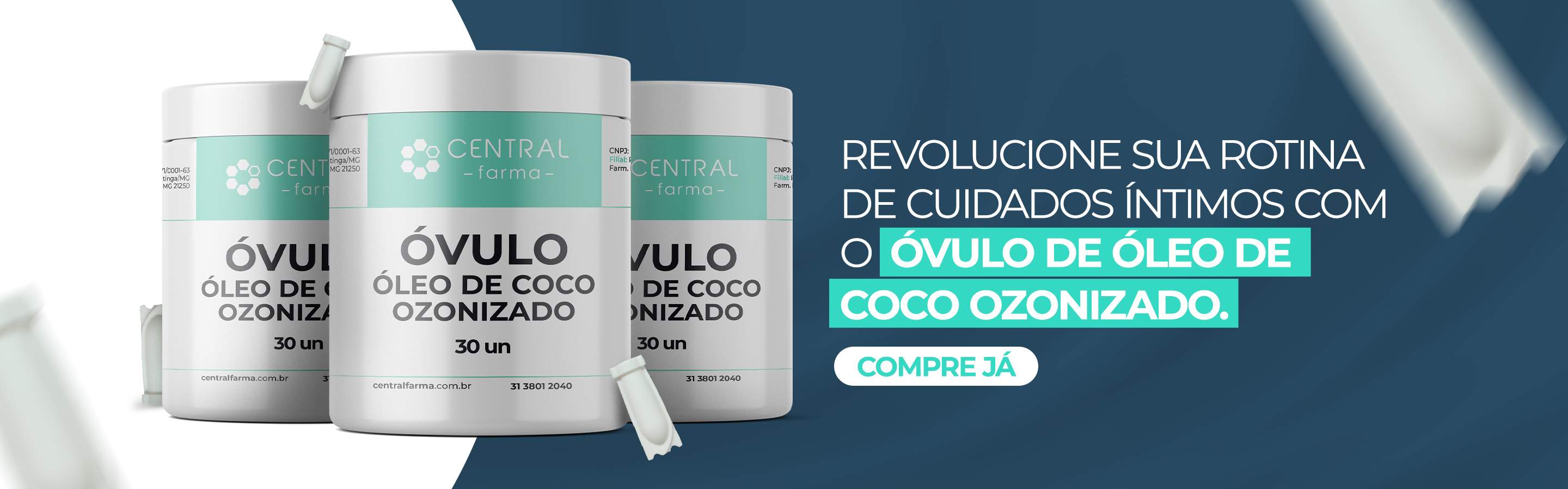 Óvulo de Óleo de Coco Ozonizado